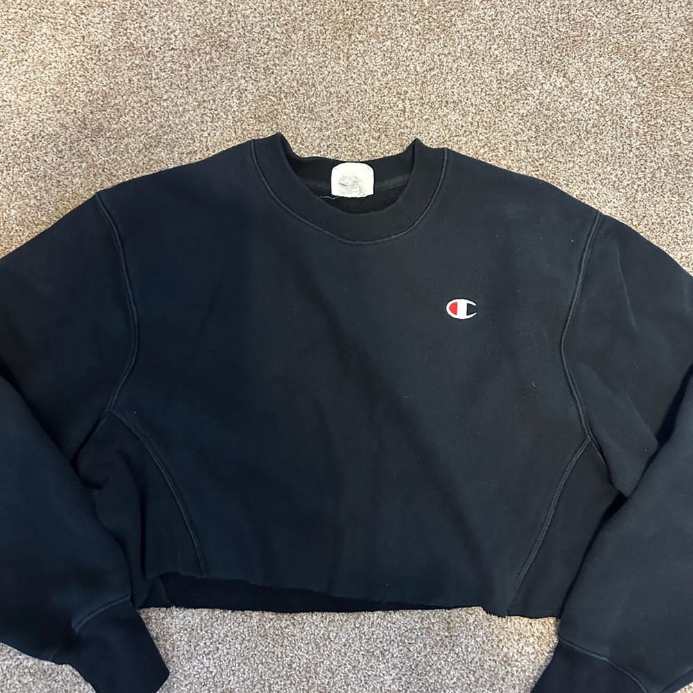 Champion Black Reverse Weave Sweatshirt